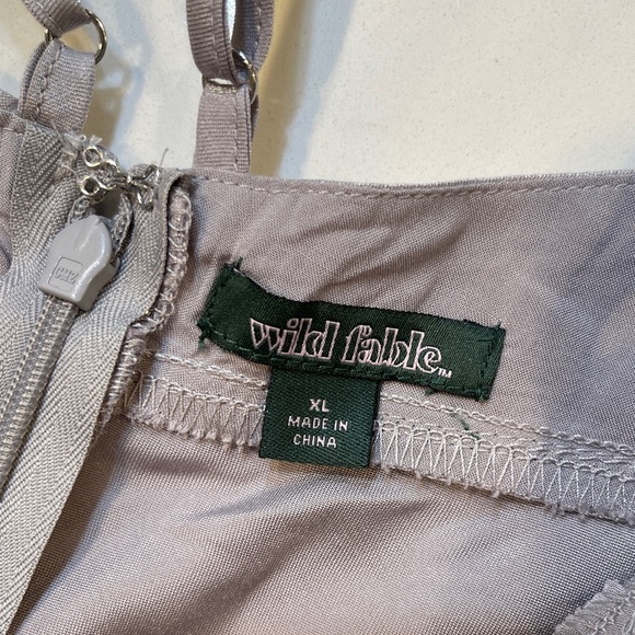 NWT Wild Fable Women's Size XL Iridescent Maxi Slip Dress Silver - Picture 9 of 9